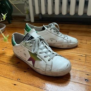 RARE Golden Goose Deluxe Brand Super-Star Glitter Sneakers